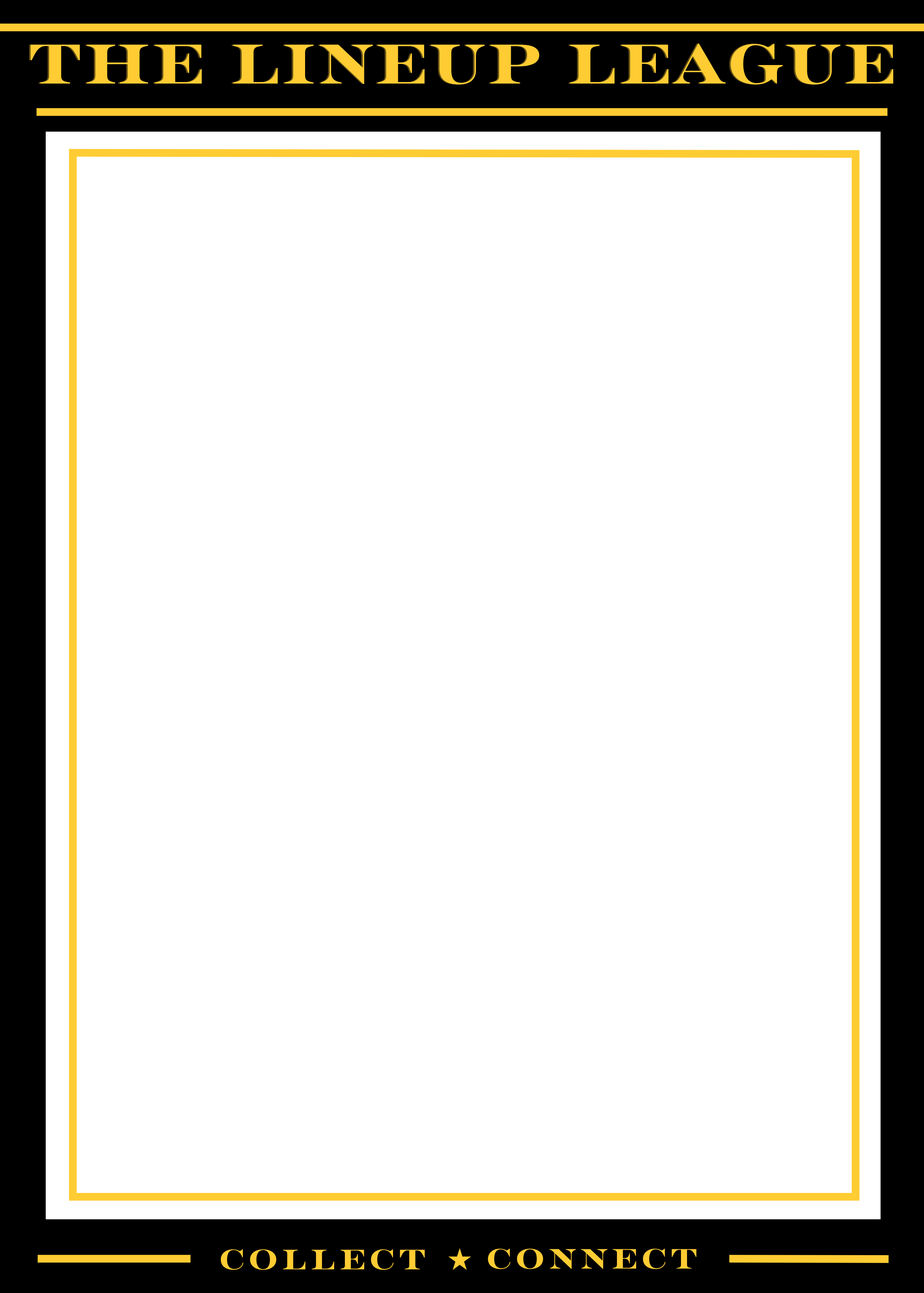 The Lineup League signature trading card